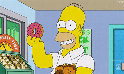 The demon who is feeding <strong>Homer donuts</strong> says: "I don't understand it. . Homer donut gif